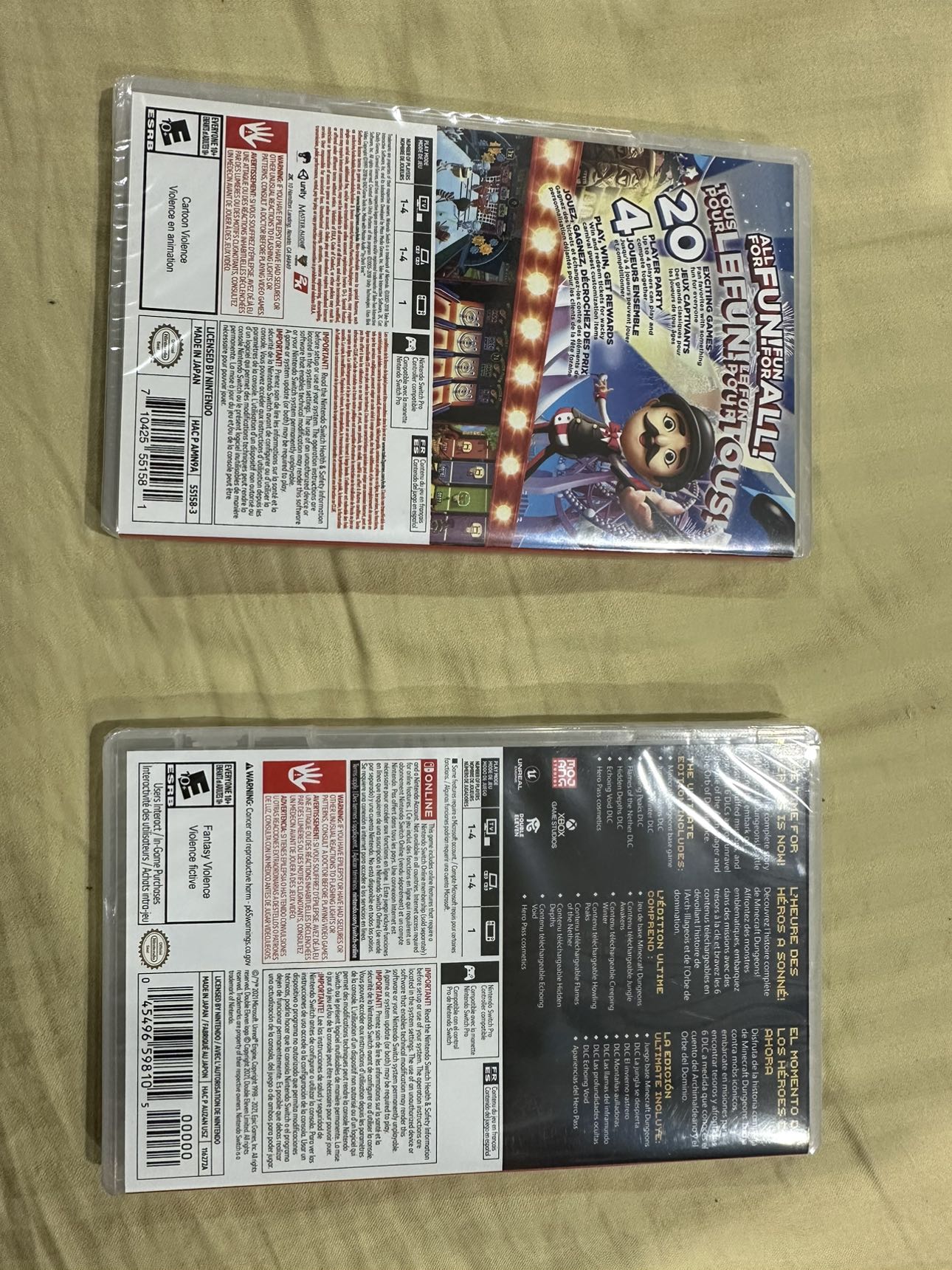 Nintendo switch games( Mincraft & carnival ) - photo 2