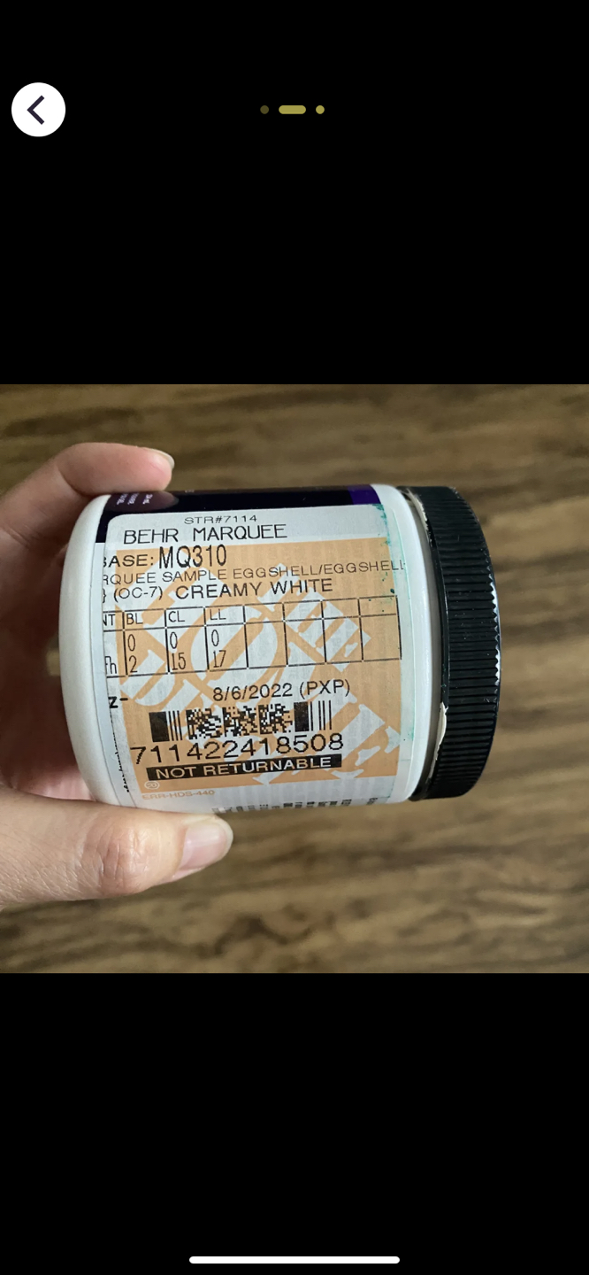 BEHR Marquee Sample Size Creamy White image indicator(2)