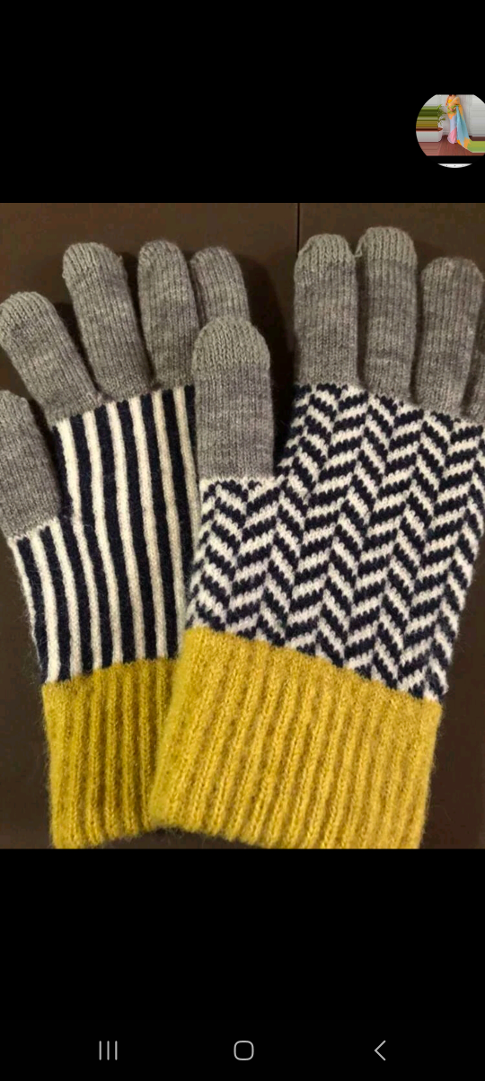 Herringbone Pattern Gloves image indicator(3)