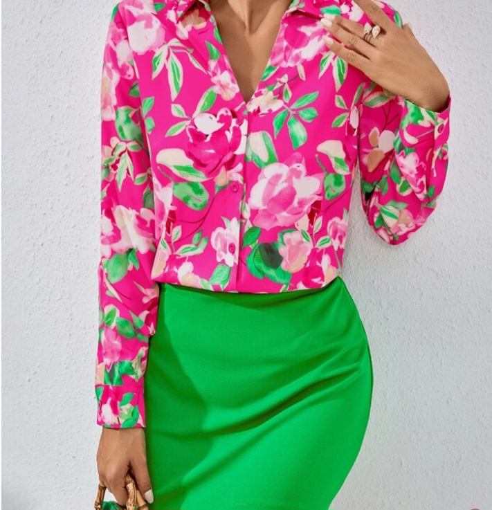 Feloral  shirt & Sexy skirt image indicator(3)