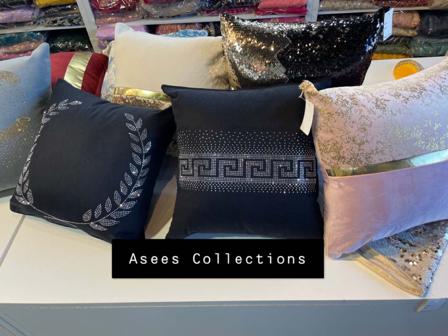 Decorated cushions