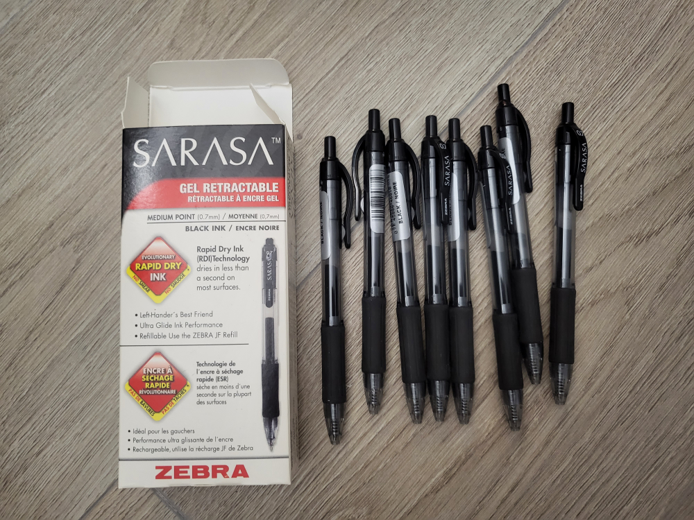 Sarasa gel retractable 0.7mm pens