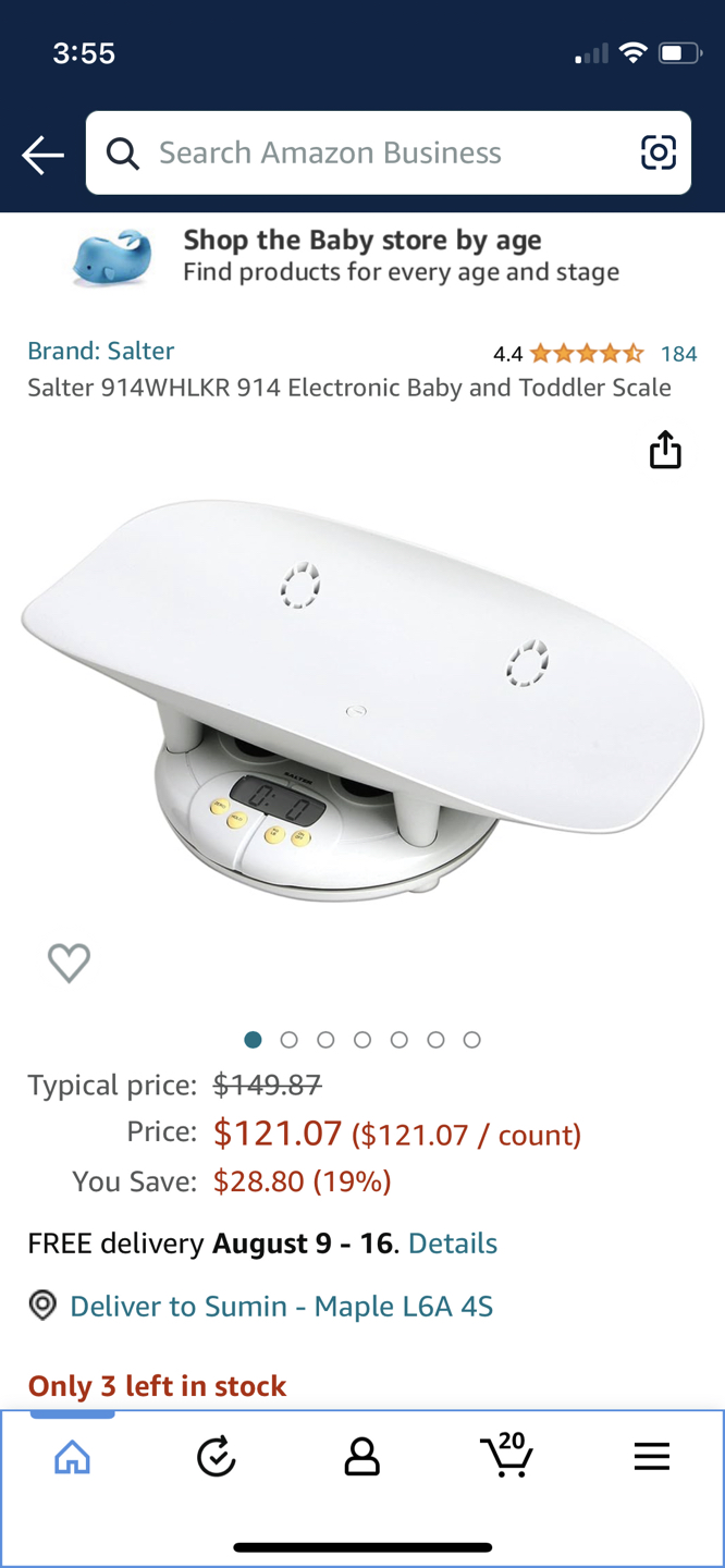 Salter baby scale