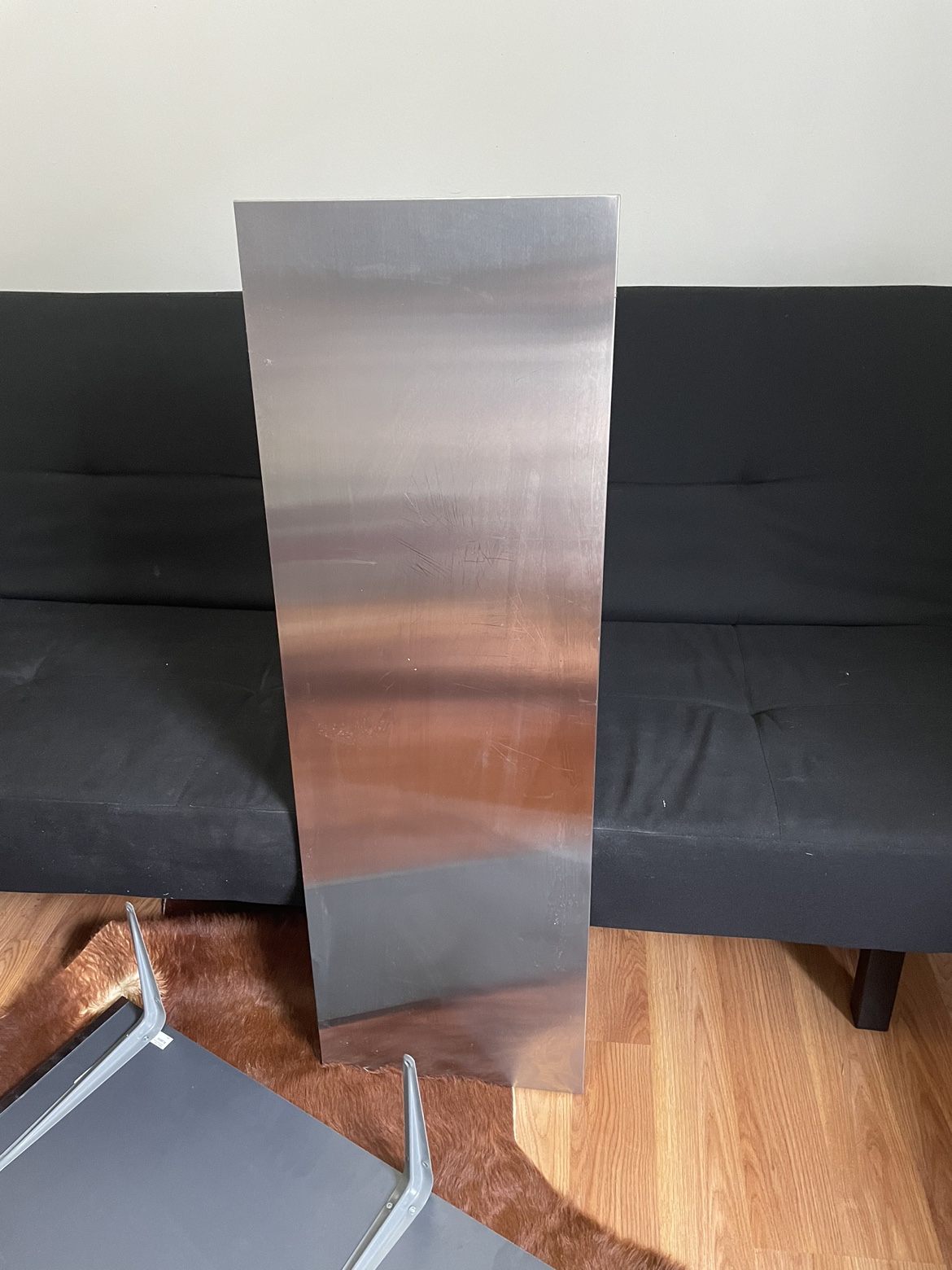 Metal shelves