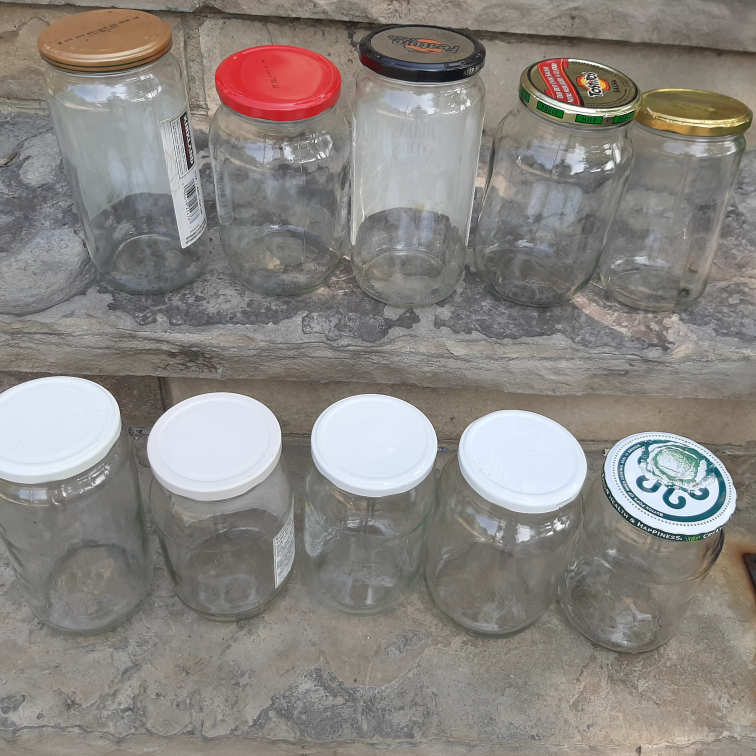Wide mouth Jars.