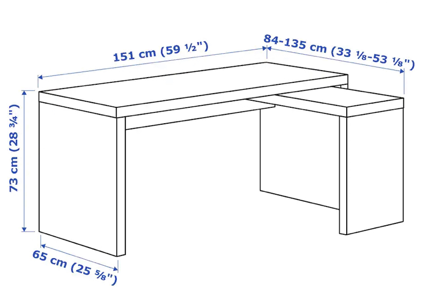IKEA Malm PC desk - photo 2