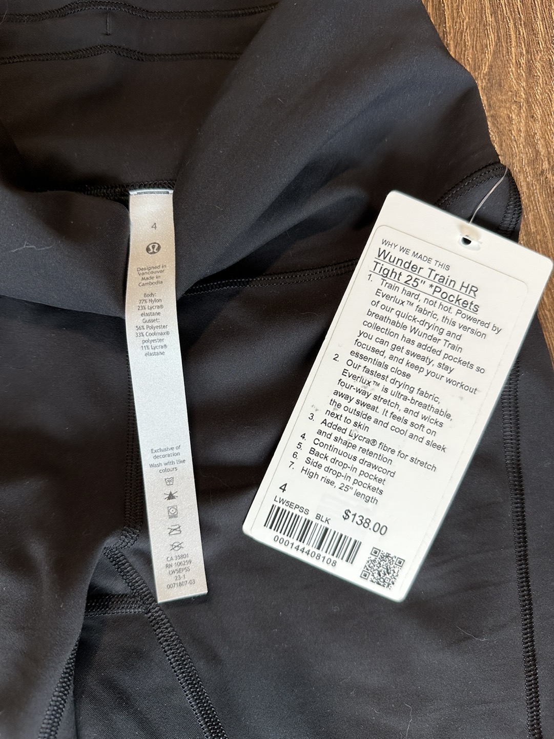 Lululemon Wunder Train High-Rise Tights with Pockets 25”, Size 4 - photo 4