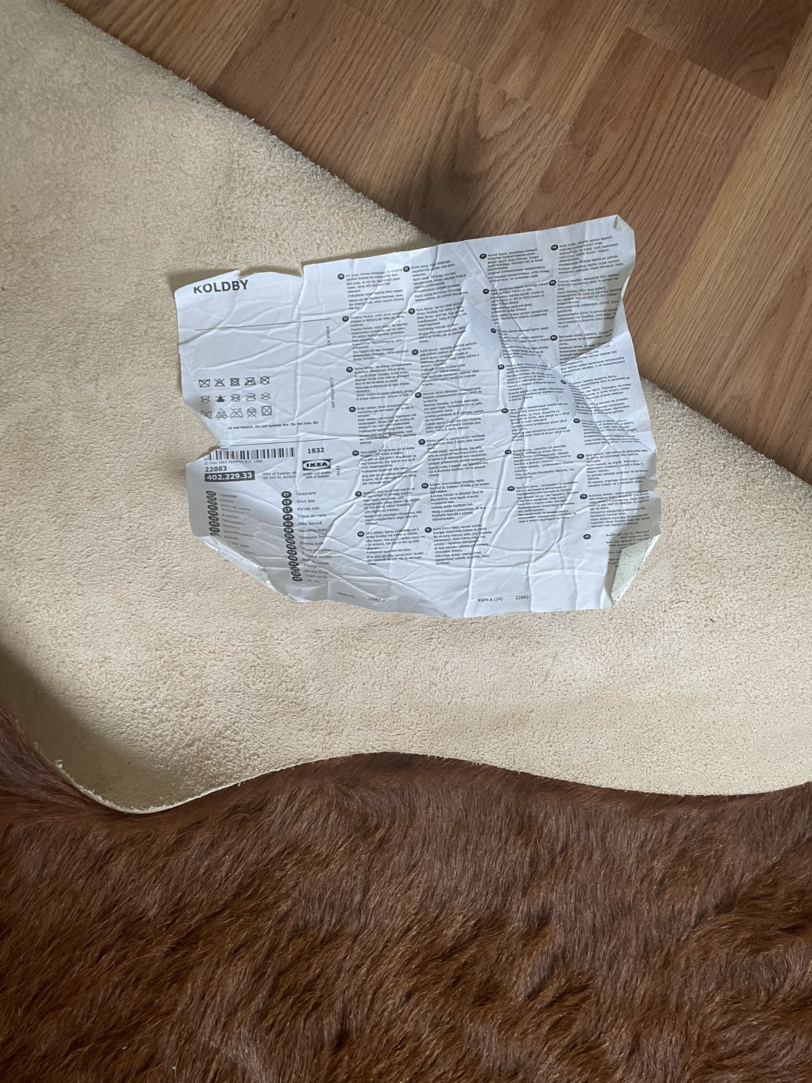 Real cowhide rug IKEA Koldby - photo 3