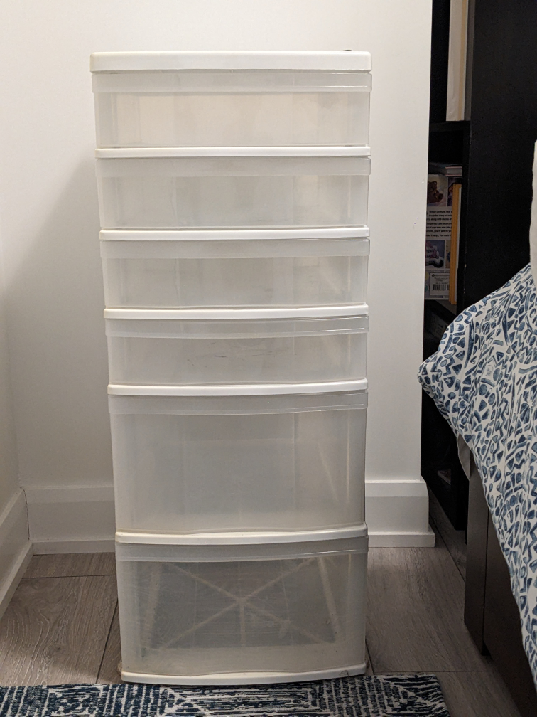 6 drawer plastic storage unit #freecycle