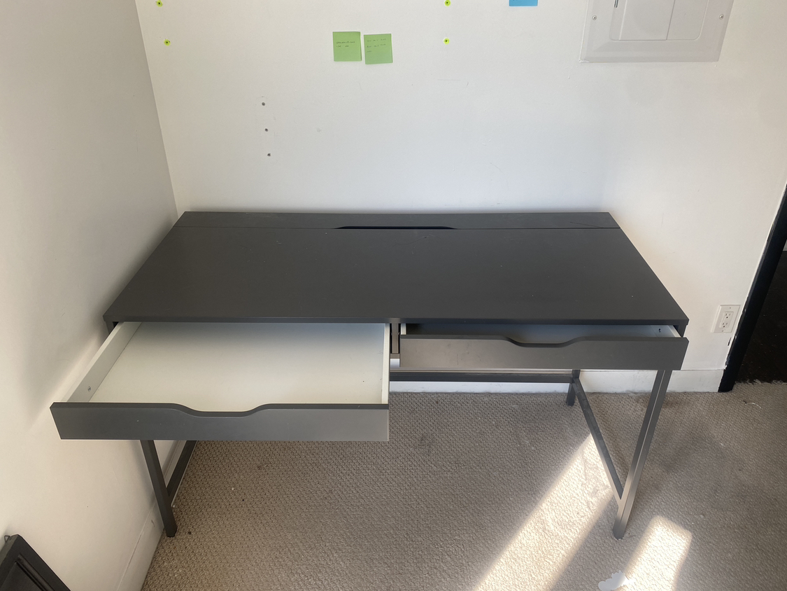IKEA ALEX Desk, gray-turquoise, - photo 3
