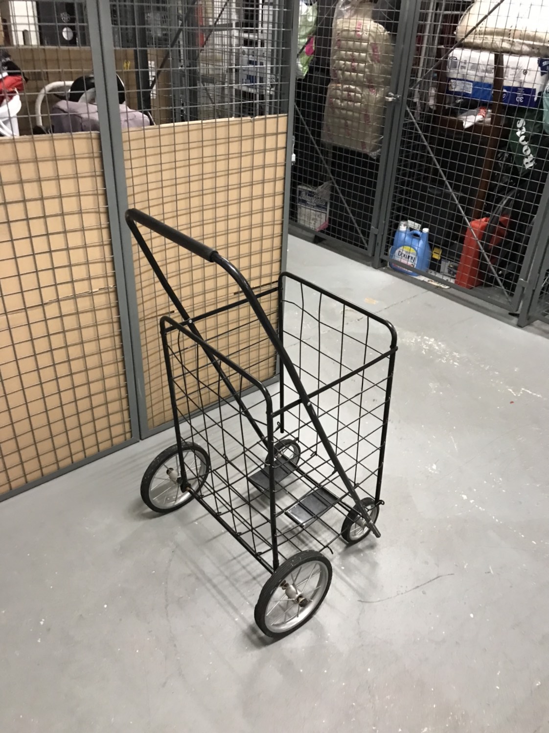Large Jambo Black Metal Family Shop Trolley Fold Cart - photo 2