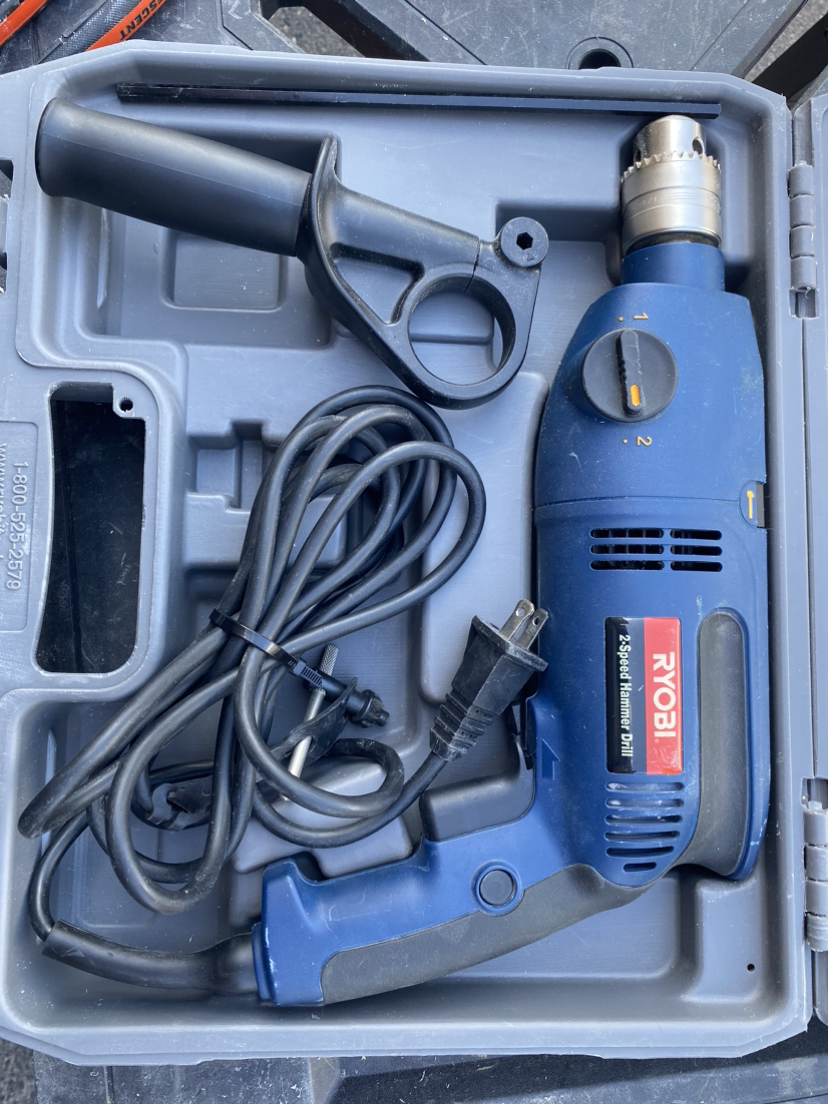 Ryobi 1/2 hammer drill 2 speed