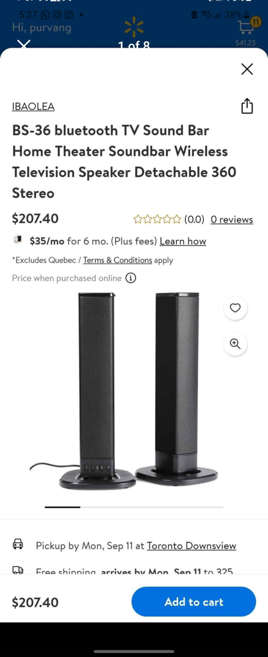 Brand new wireless Home Theaters speaker soundbar thumbnail