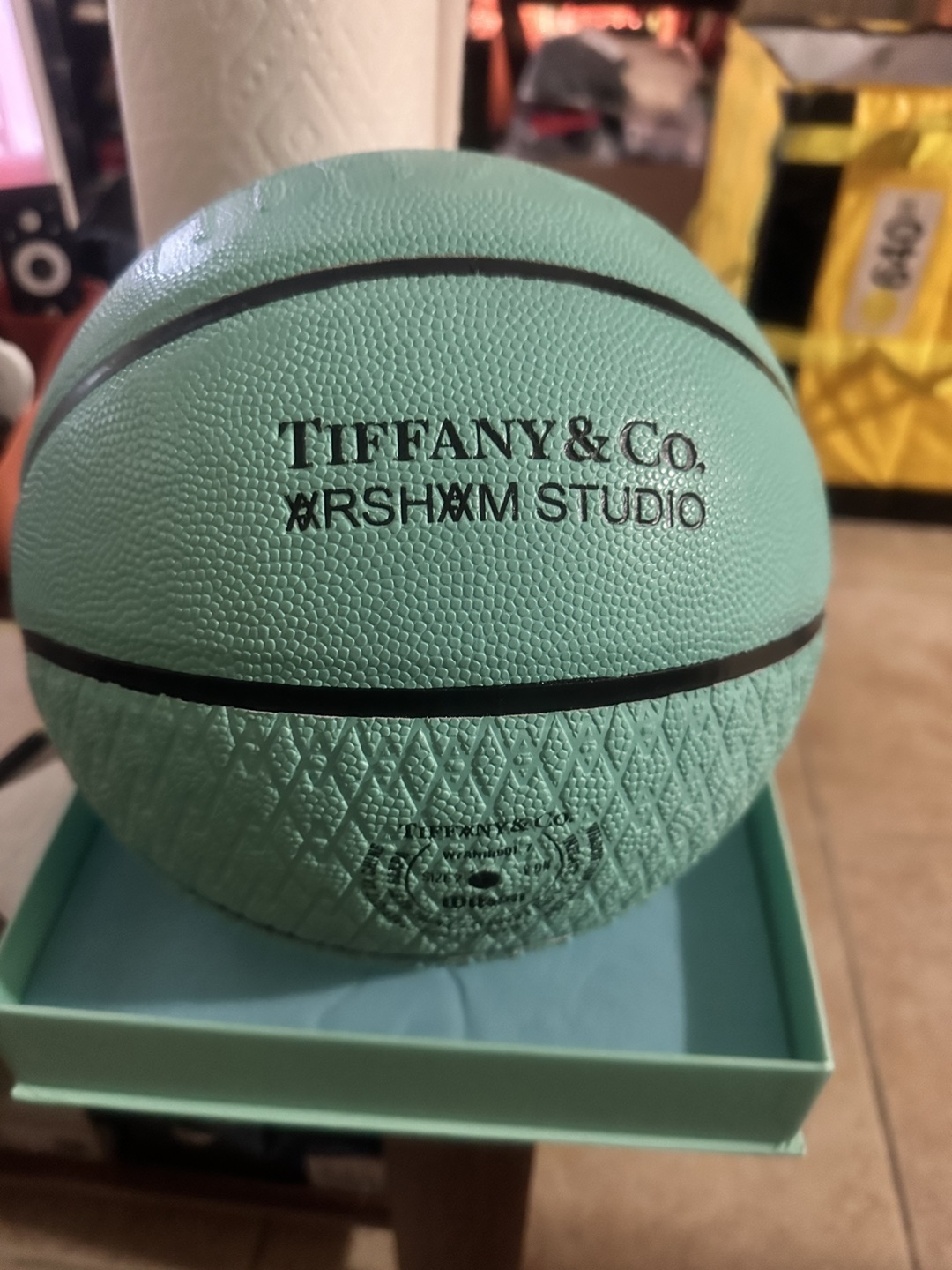 Tiff & Co. Arsham Studio Turquoise Wilson Leather Basketball