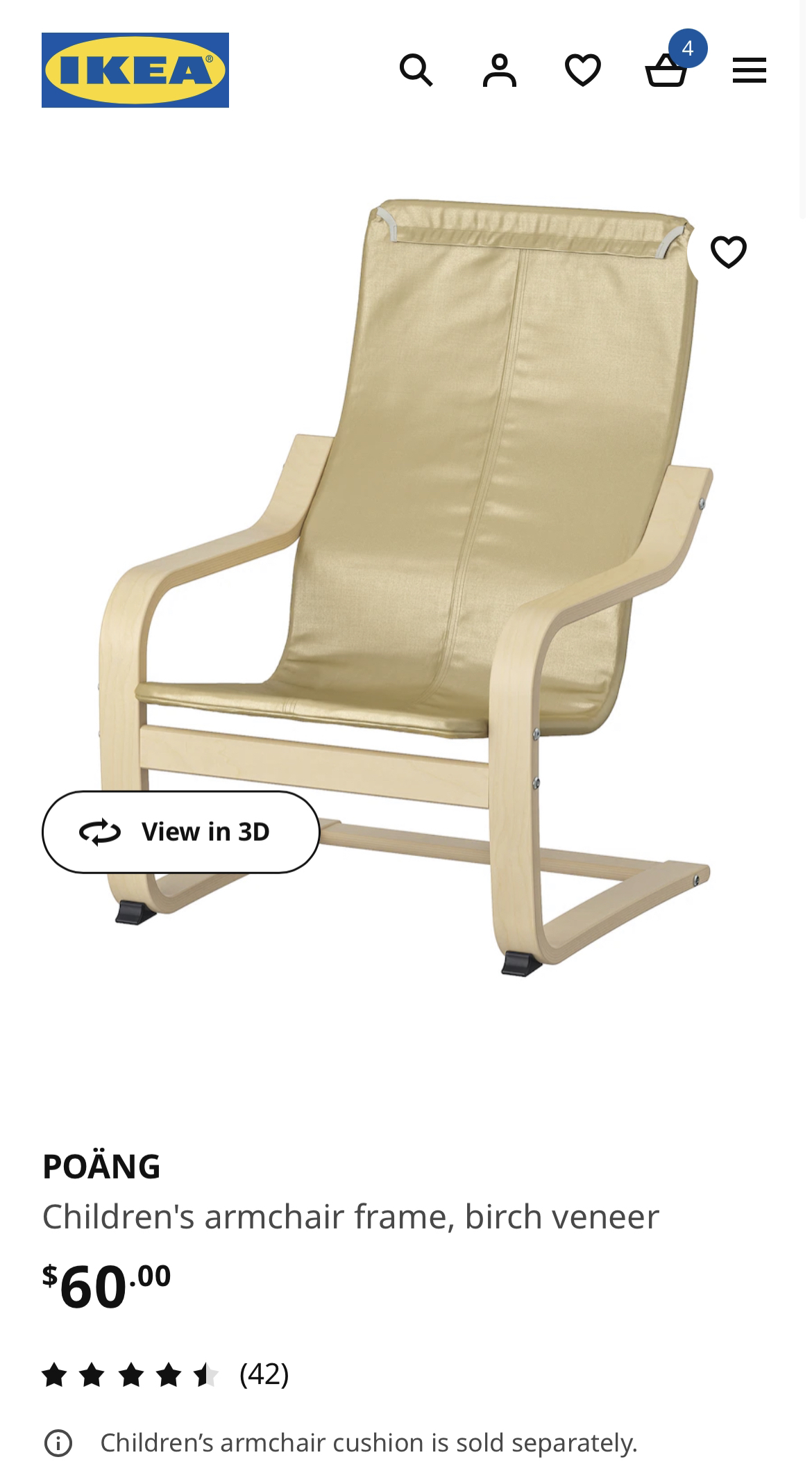 IKEA POÄNG Children Armchair - photo 4
