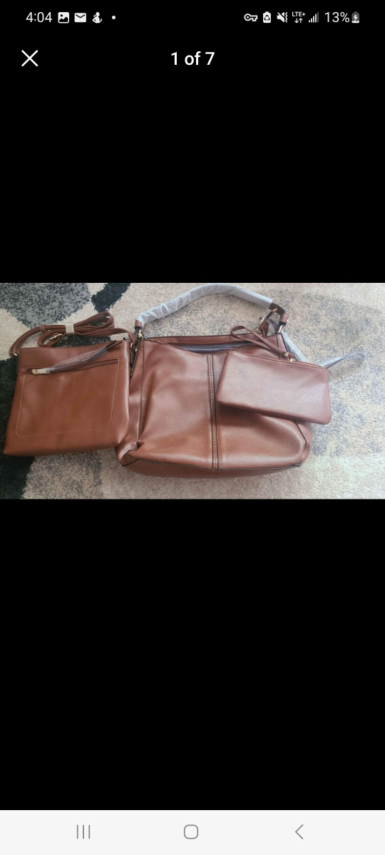 brand new 3 peice purse set thumbnail