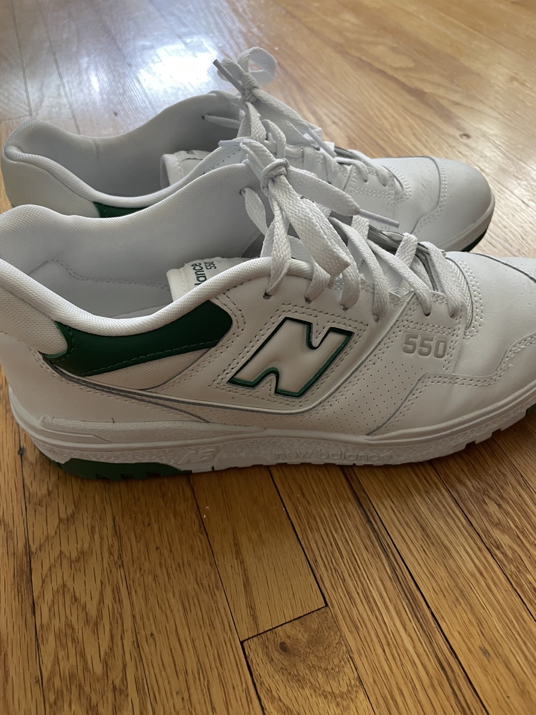 New balance 550 white and green