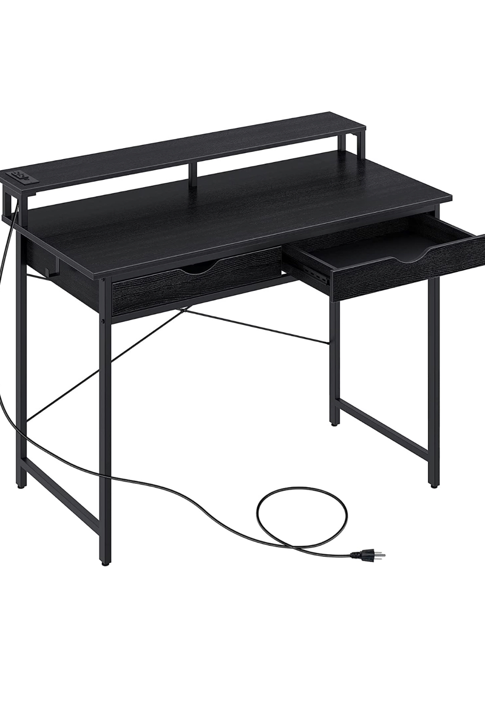 Rolanstar Computer Desk with 2 Drawers and Power Outlet thumbnail