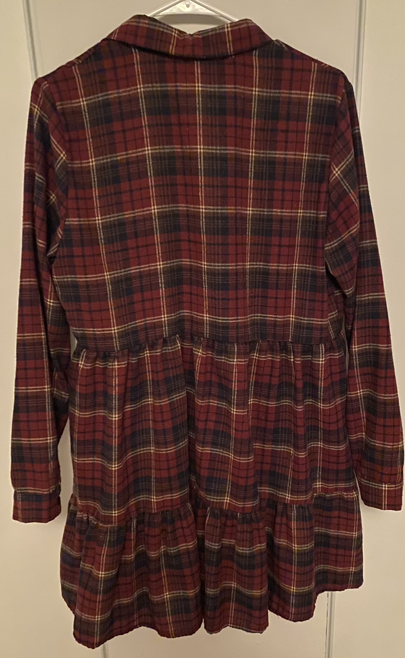 Plaid Fit and Flare Mini Dress/ Blouse - photo 2
