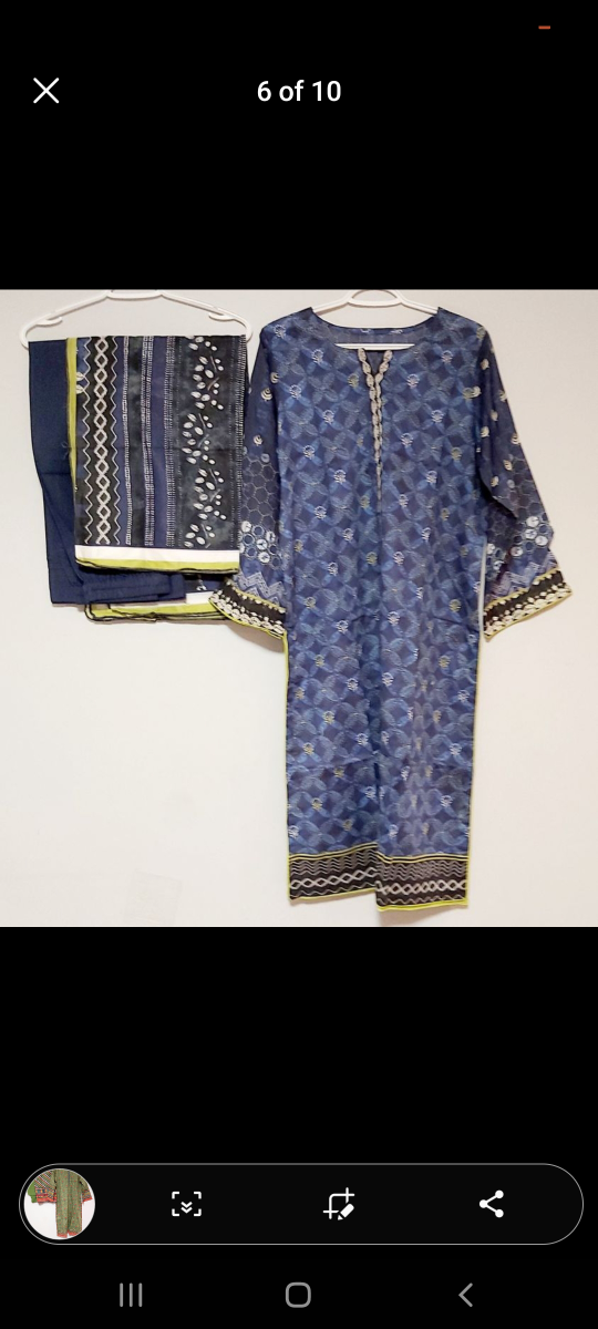 Pakistani Ladies Lawn Suits 3 Pieces Original Lakhani Large Size image indicator(2)