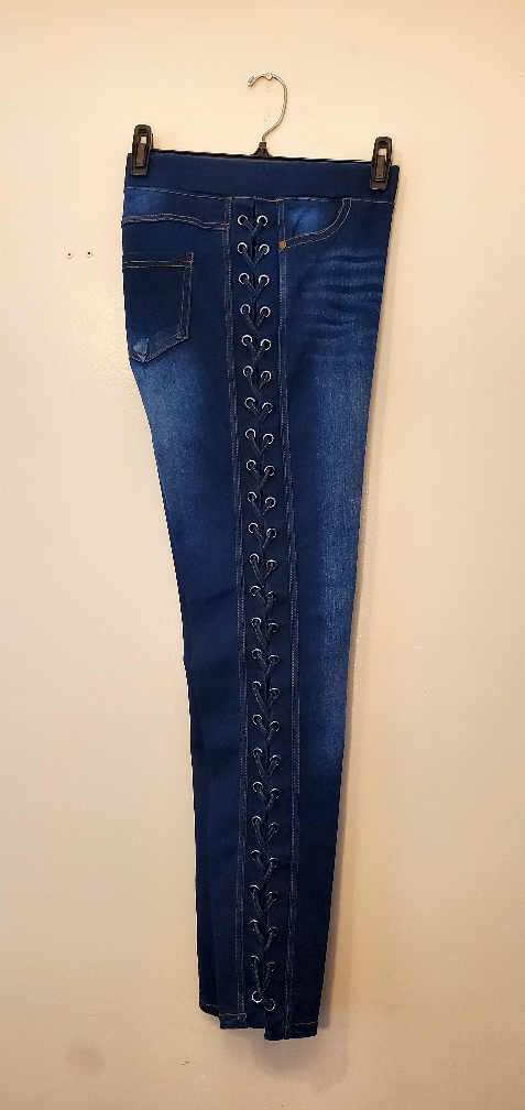 🔥NWOT JVINI Jeggings Blue US Large - photo 3