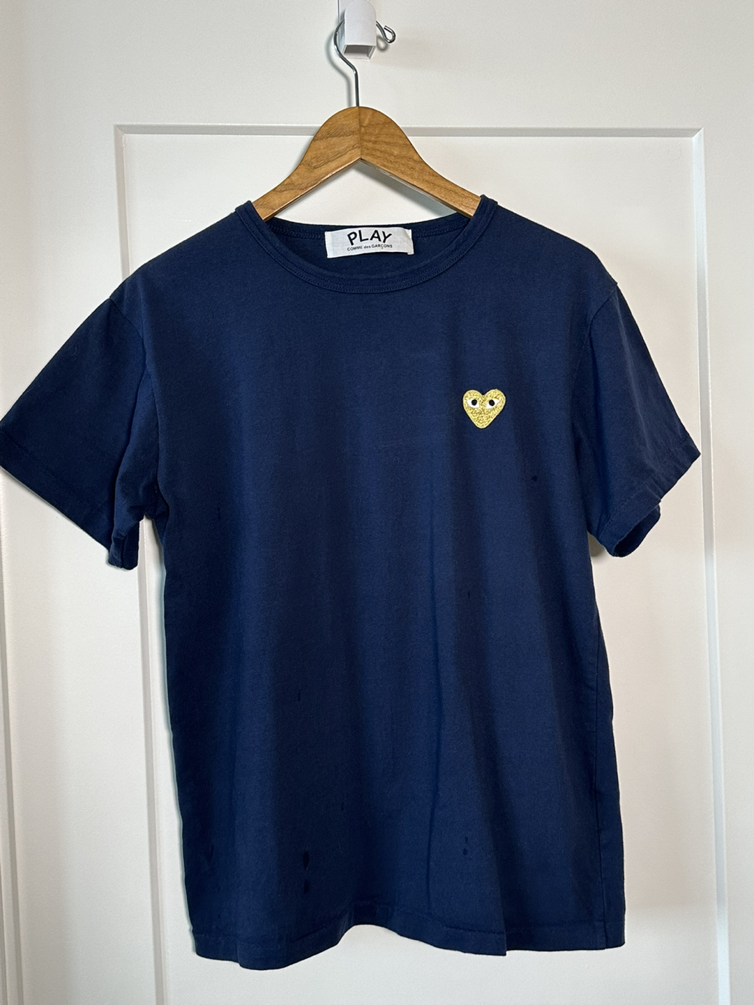 Comme Des Garçons T-shirt with Golden Heart Logo
