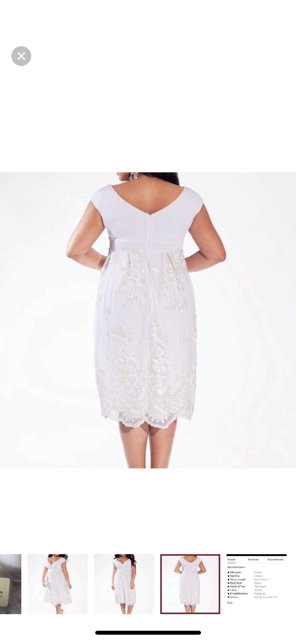 Bridal Wear V Neck Taffeta Dress Size 16/18 NEW - photo 3