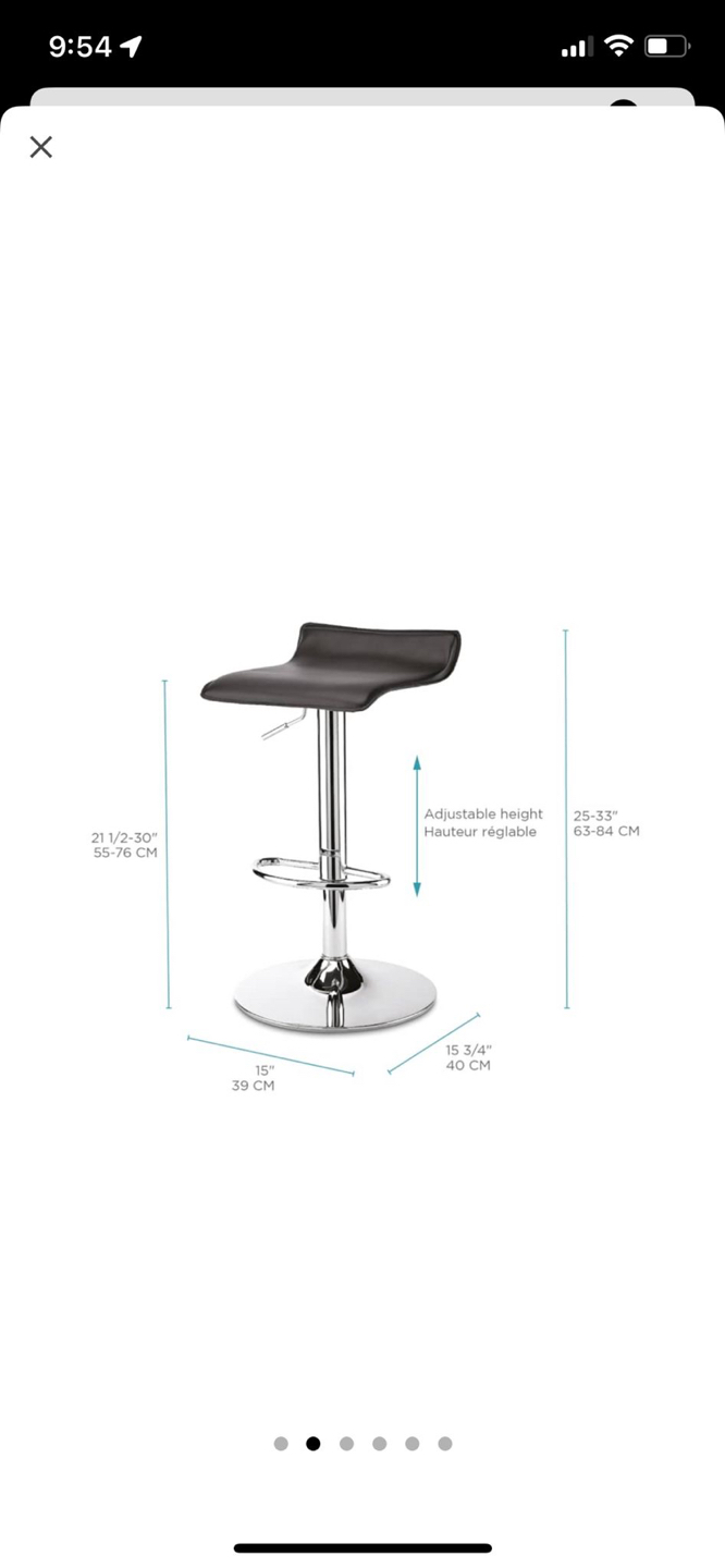 For living Chrome Bar stool ,Black set of 2