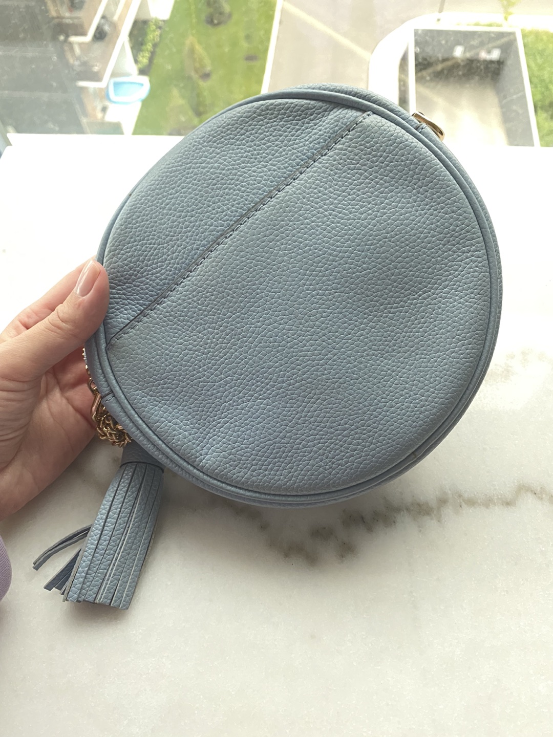 Michael Kors Blue Leather Round Crossbody Bag - photo 5
