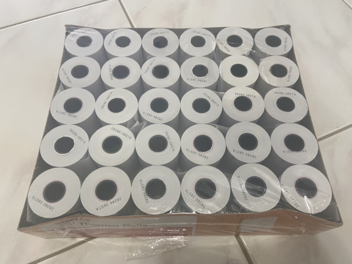 Staples Thermal Paper Roll, 2-1/4" x 75', 30 Pack image indicator(3)