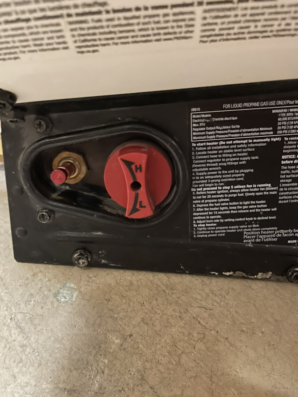 Heat star 60,000 BTU propane heater - photo 2