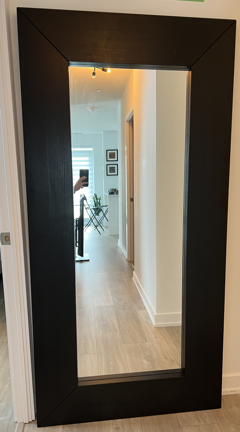 BIG MIRROR brown wooden frame - photo 2