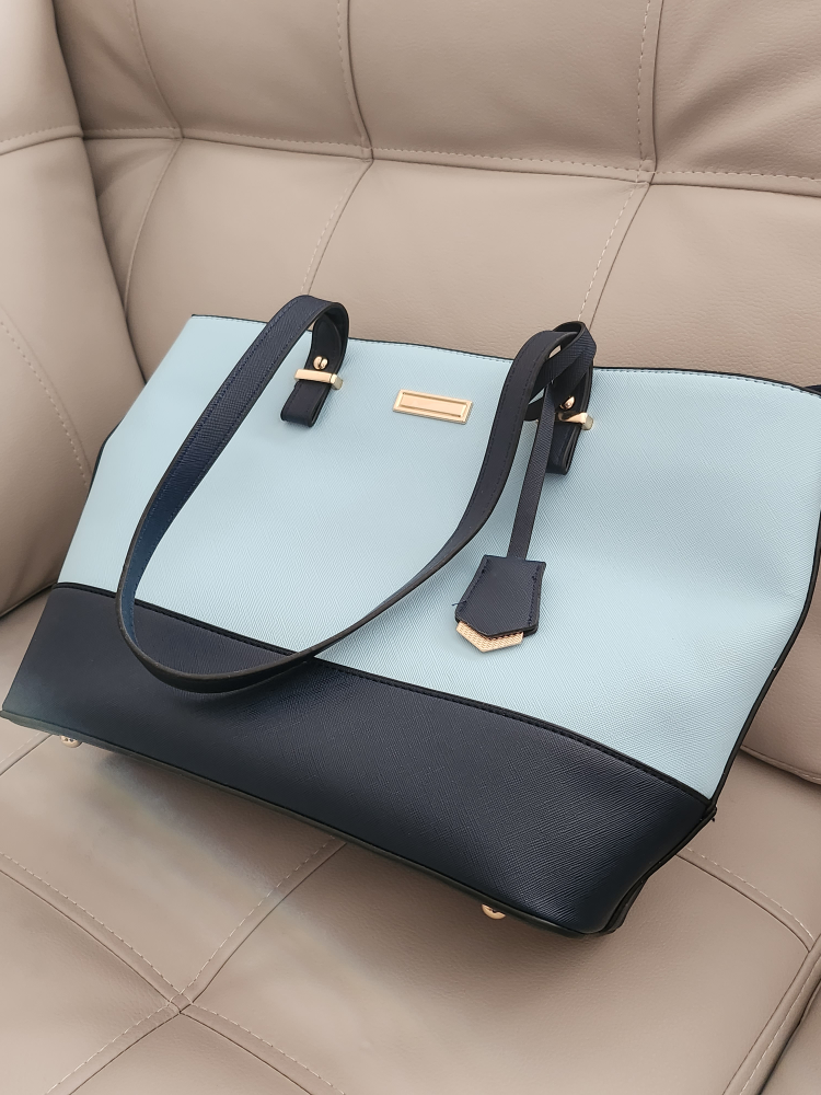 Light and Dark Blue Large Purse