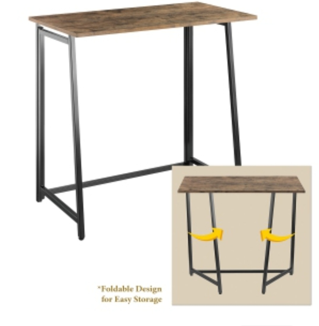 Rectangle Wooden Folding Table Steel Legs  thumbnail