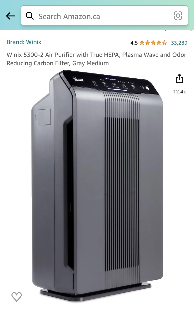 Winix Air Purifier image indicator(5)