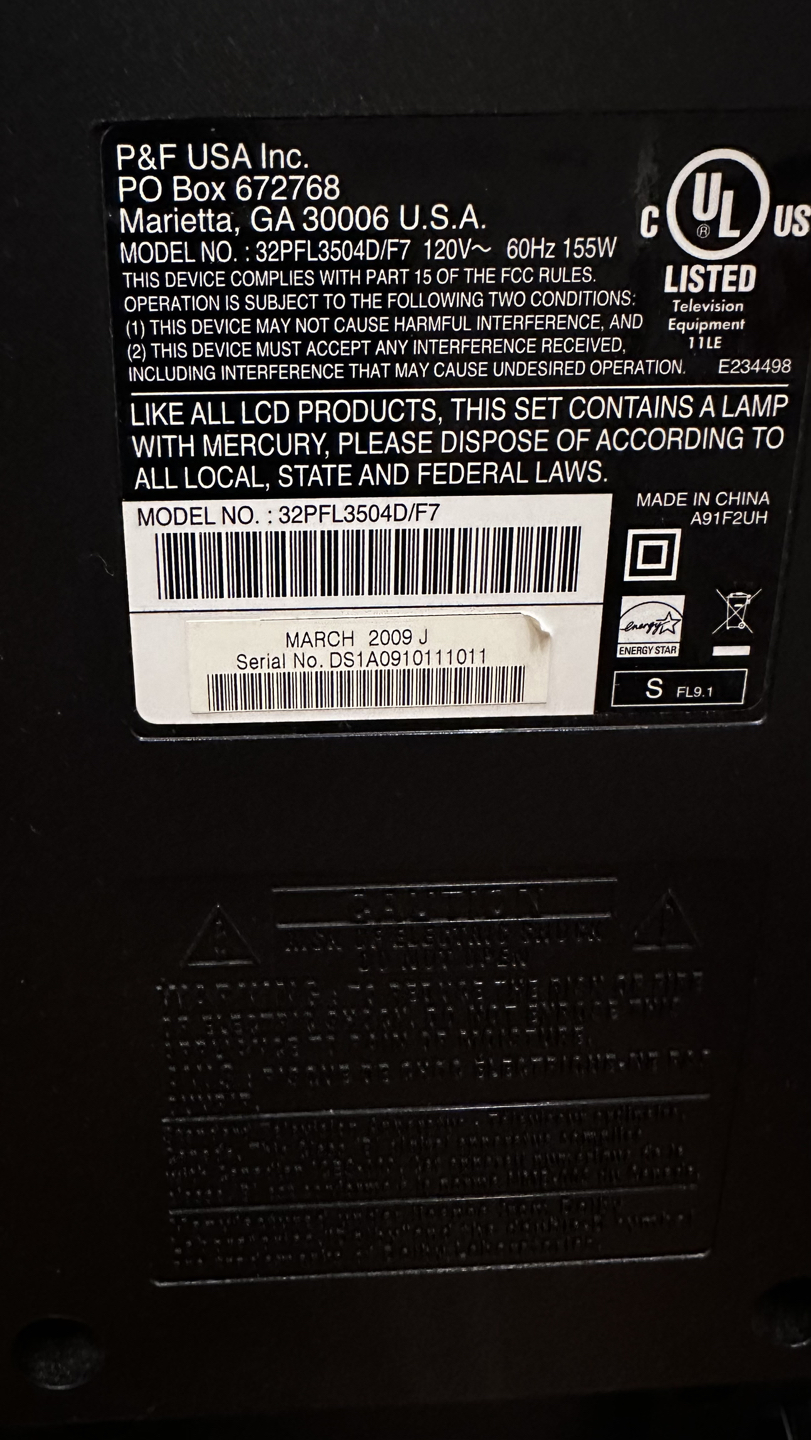 Philips LCD TV 32PFL3505D/F7 - photo 2