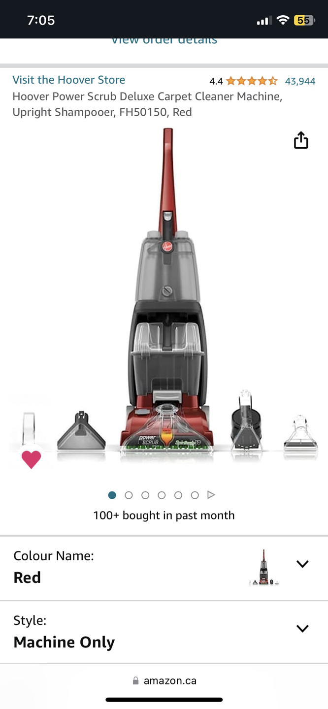 Hoover Power Scrub Deluxe Carpet Cleaner Machine