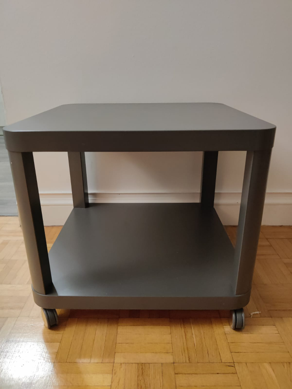 IKEA - TINGBY Side table on casters, gray, 50x50 cm