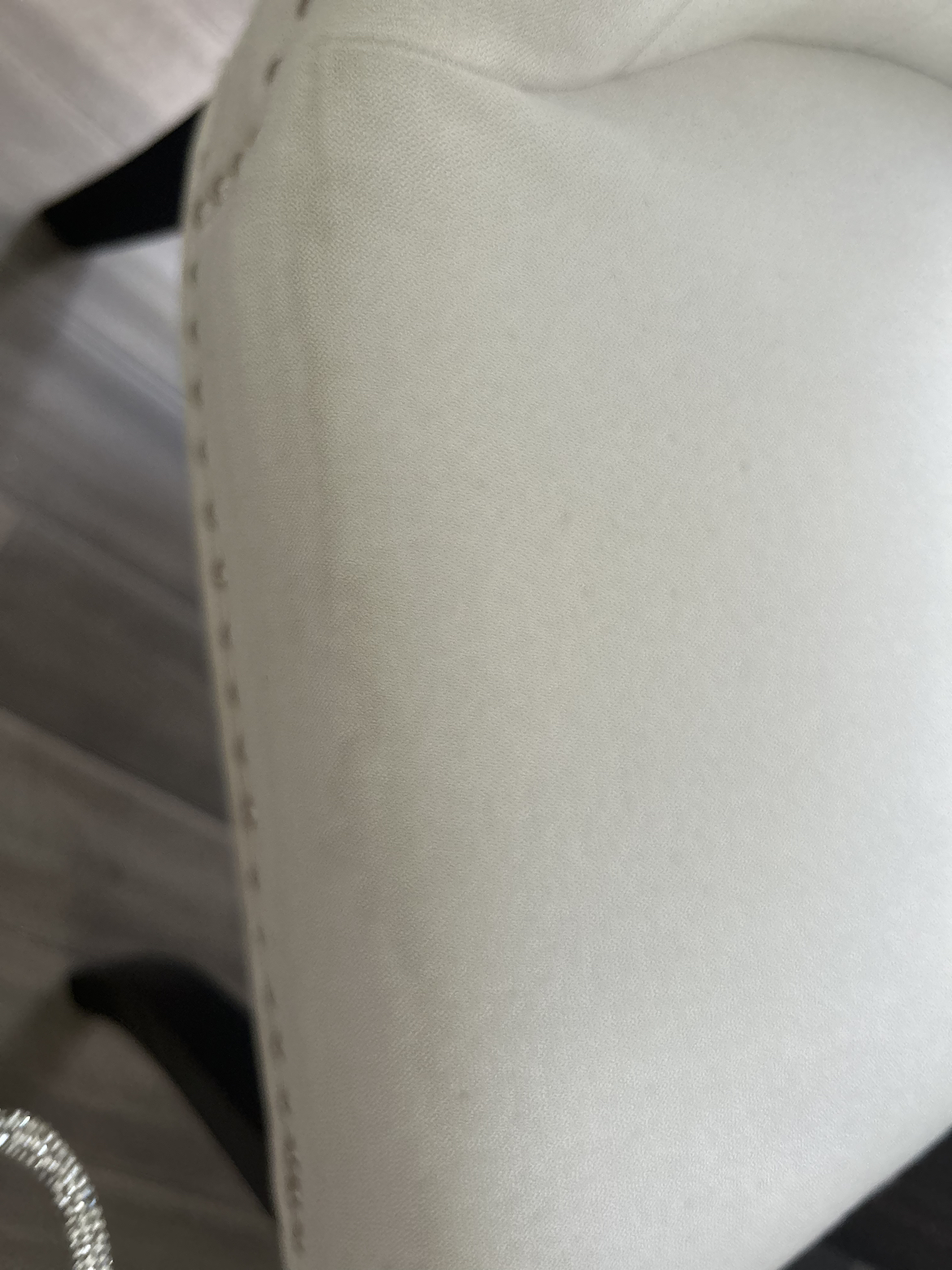 White Studded Dining Chairs * 6 * - photo 5