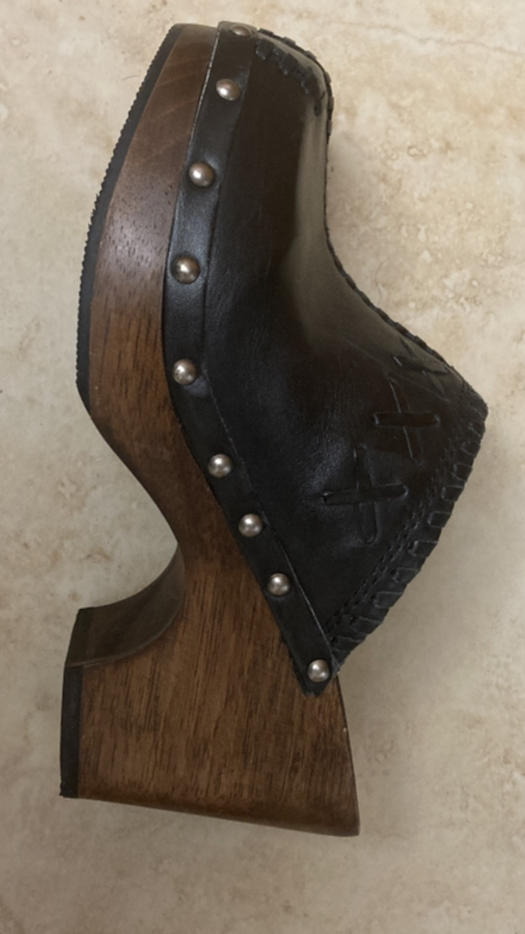 Aldo wooden platform shoes ( leather)