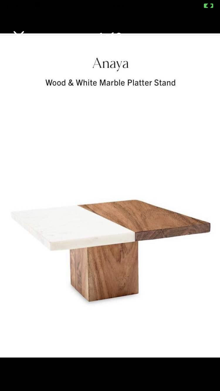 Marble and Wood Food Platter (in box)