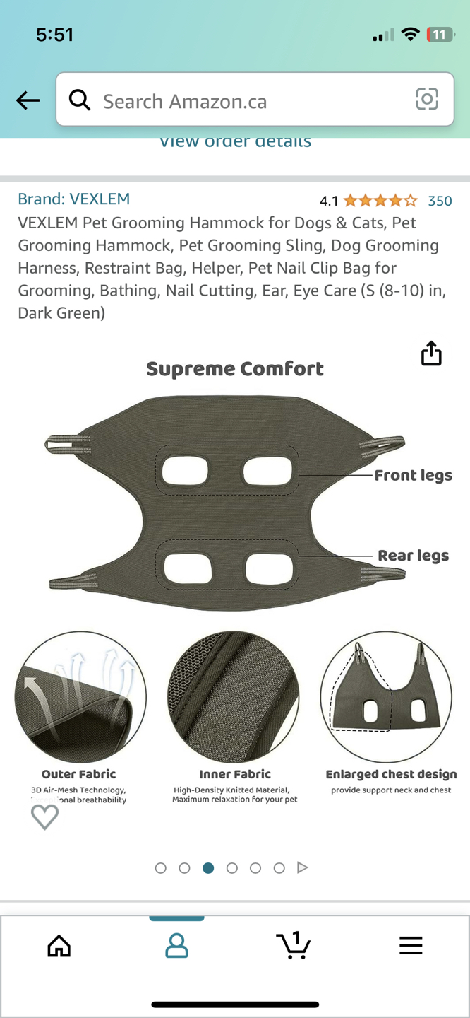Pet grooming hammock - photo 3