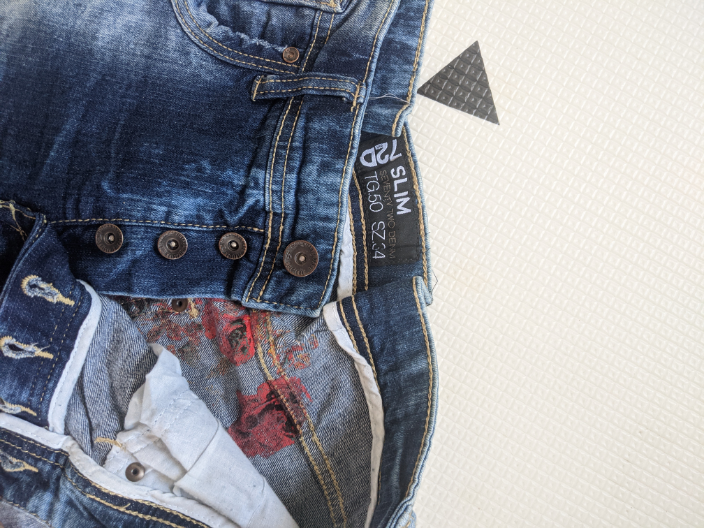 Vintage Denim Jeans W. Front Slits (Never worn) image indicator(4)