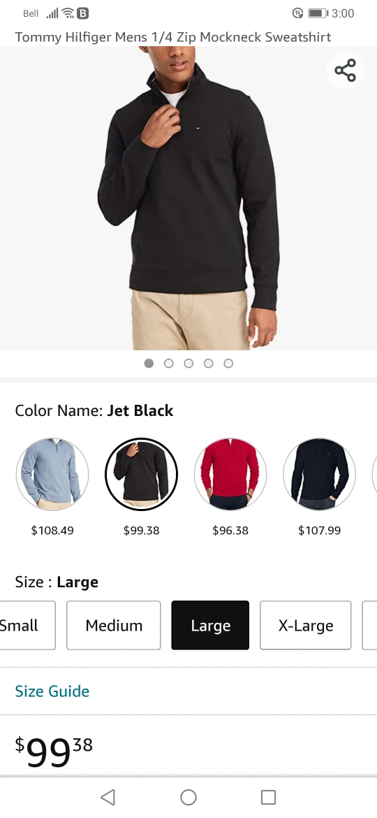 Black Tommy Hilfiger Collared Zip up Sweater image indicator(4)