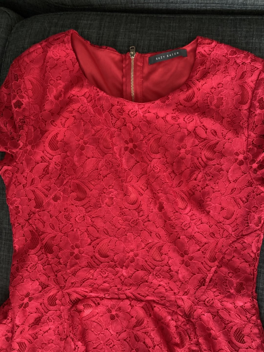 New-Formal Red Lace Dress - photo 2