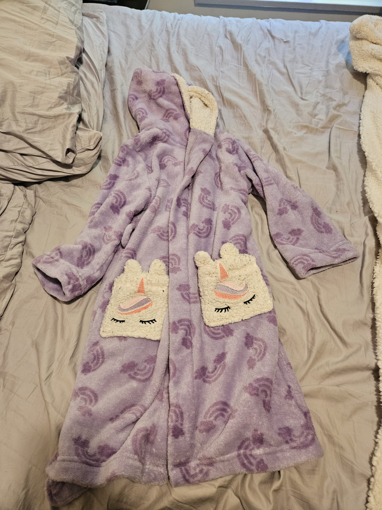 Purple kid's robe thumbnail