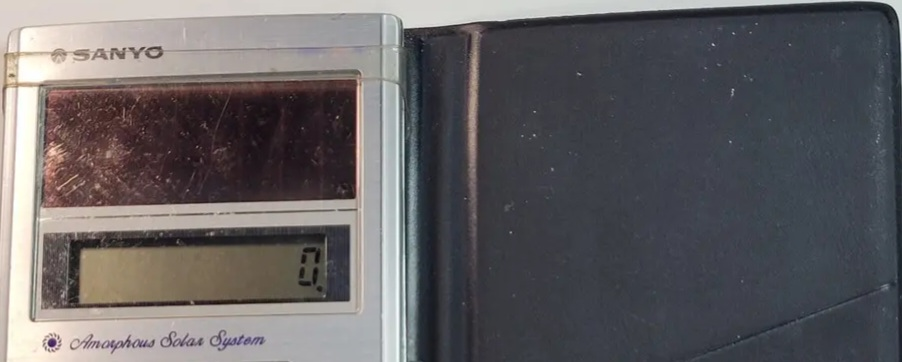 Vintage Sanyo CX 2520 Solar & Battery Calculator Silver image indicator(3)