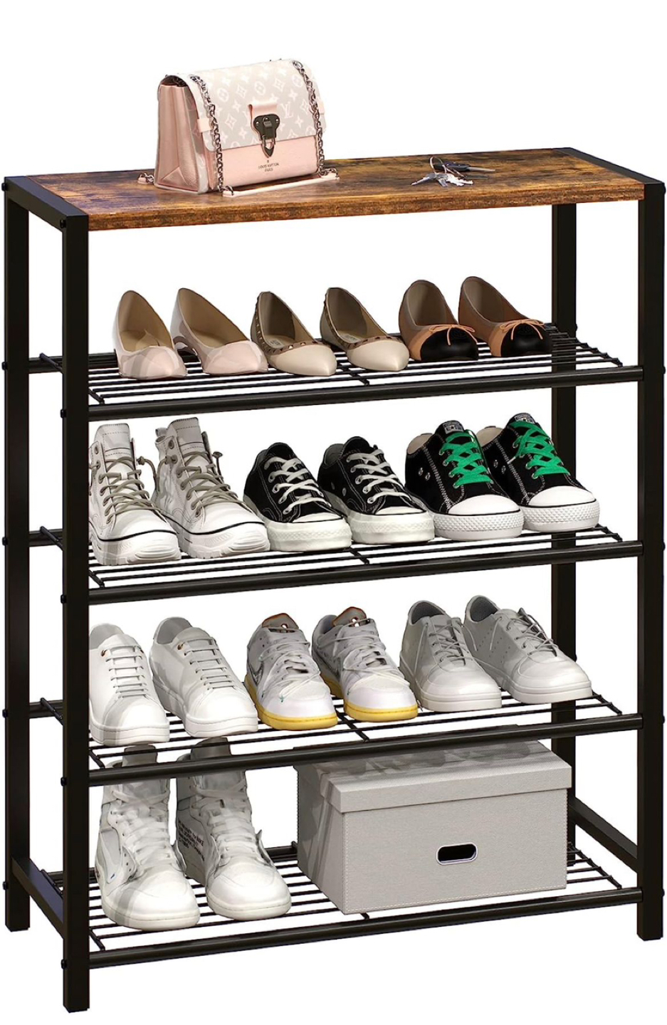 5 Tier Shoe Organizer Storage for Closet Entryway
