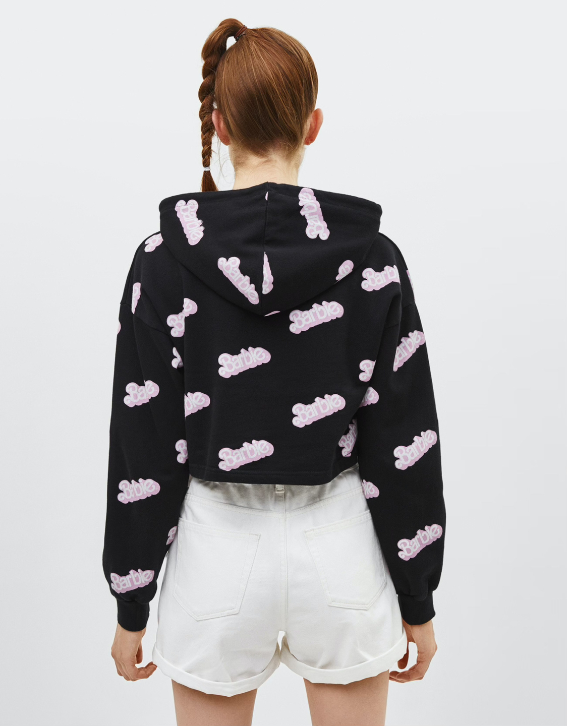 Barbie Black Crop Top Hoodie - photo 3