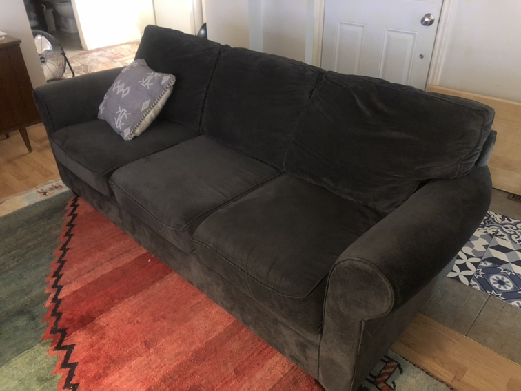 Sofa- slate grey, chenille, supes cozy! - photo 2